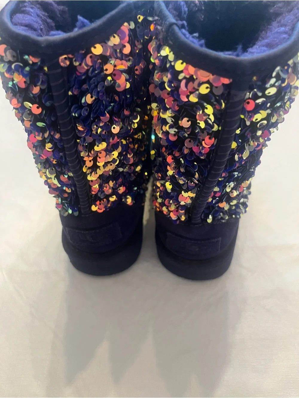 UGG Sequined Mid-Calf Boots in Iridescent Multi